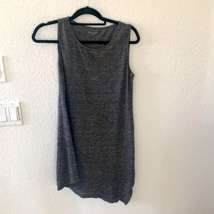 EILEEN FISHER, GRAY LINEN TUNIC, SIZE XXS